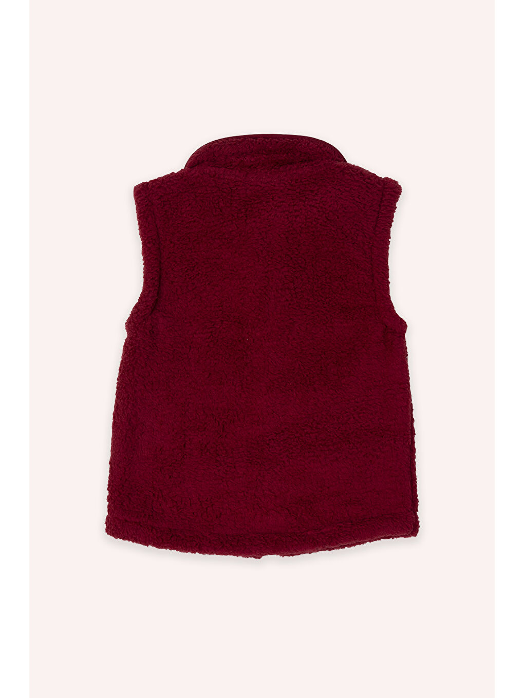 Kız Çocuk Bordo Pelüş Yelek-1