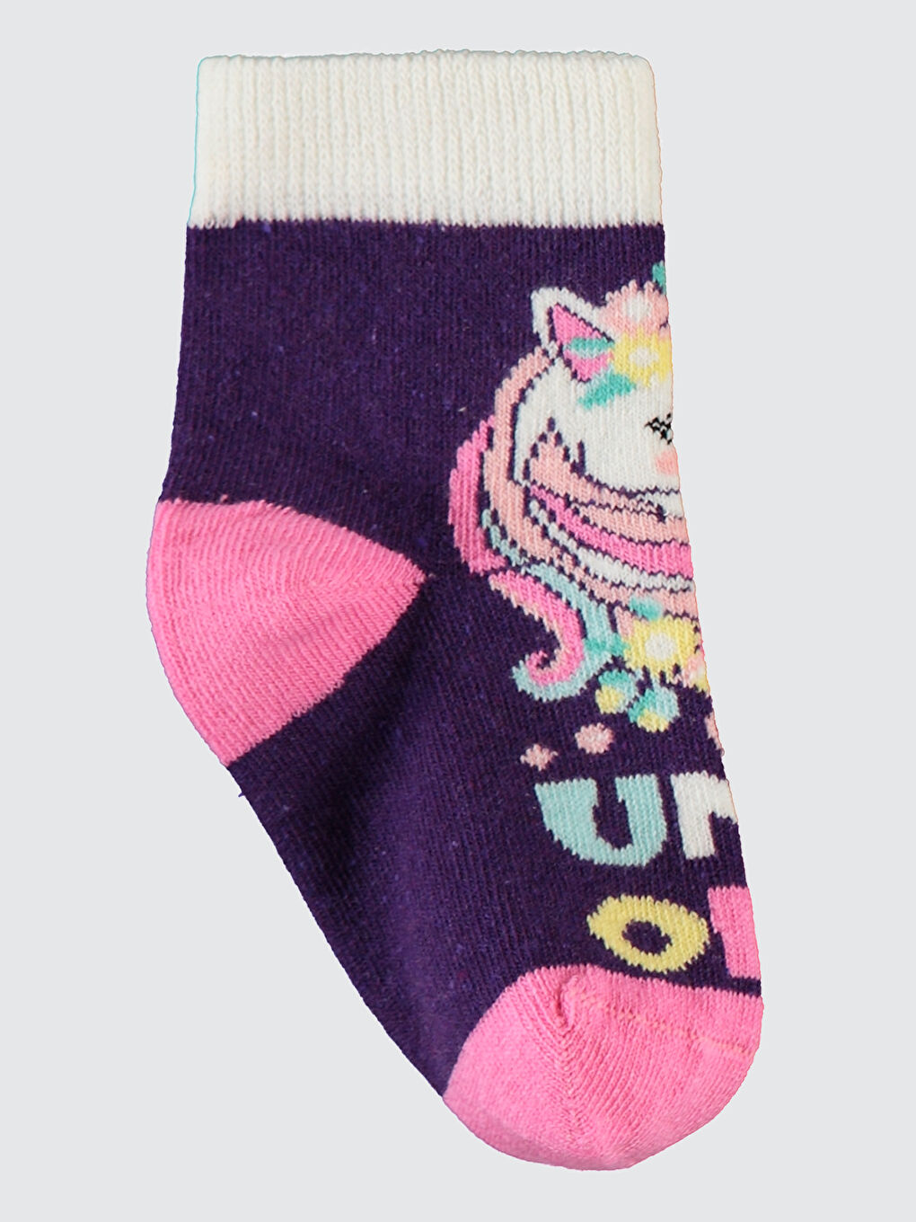 Girls Kız Çocuk Çorap 3-11 Yaş Pancar Moru-2