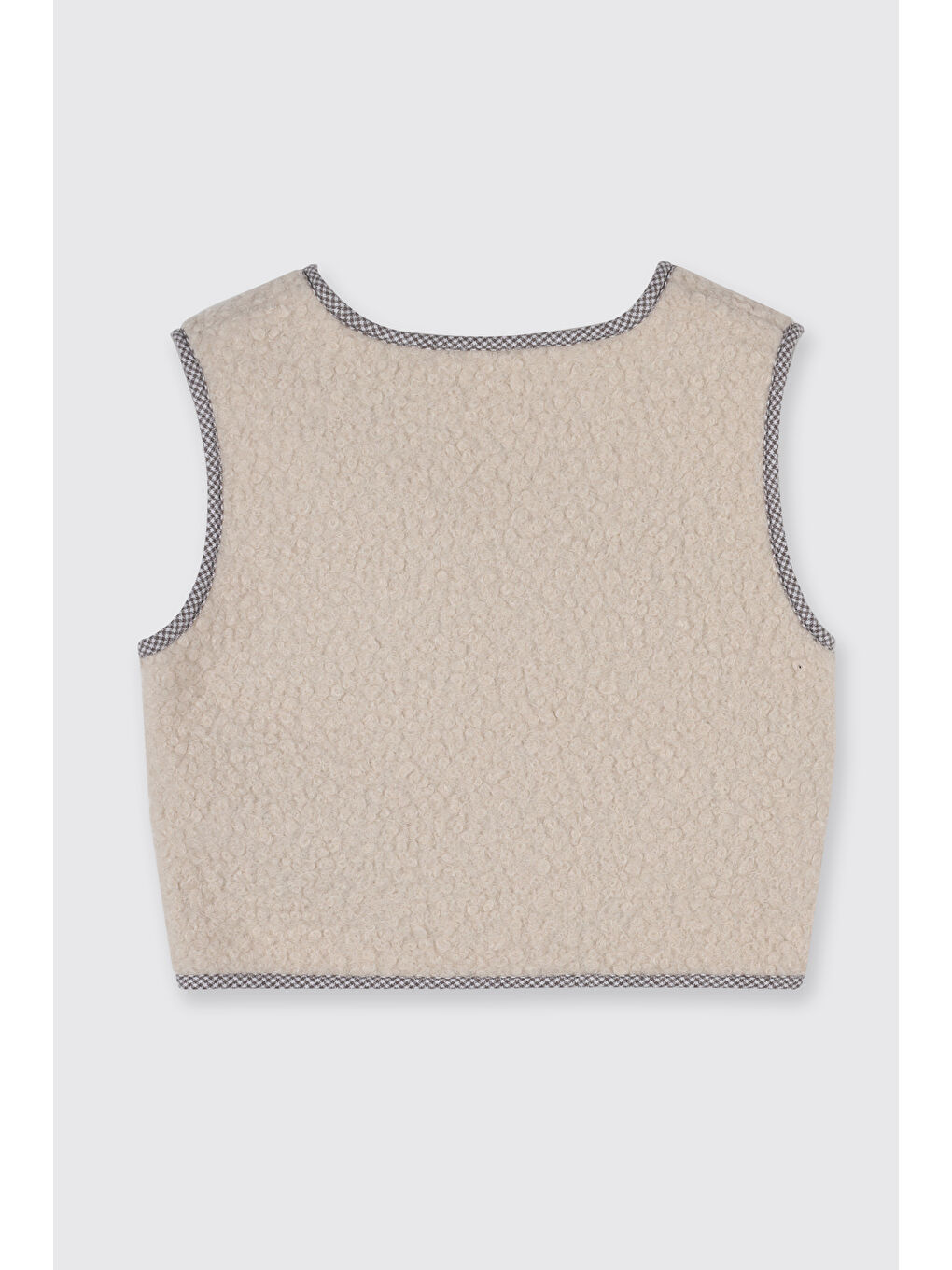 Kız Çocuk Çift Taraflı Ekru Yelek-6