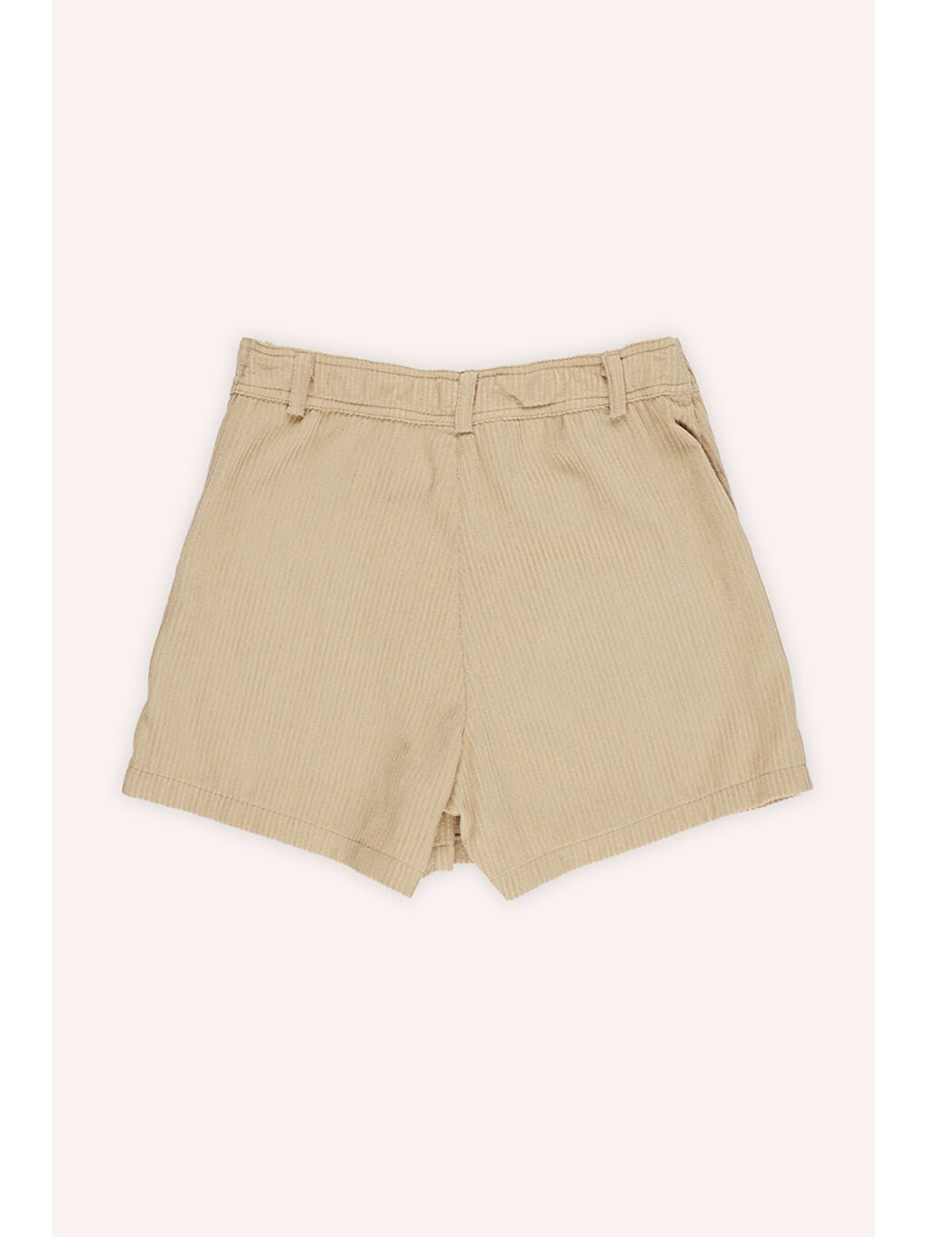 Kız Çocuk Fitilli Bej Şort Etek-5