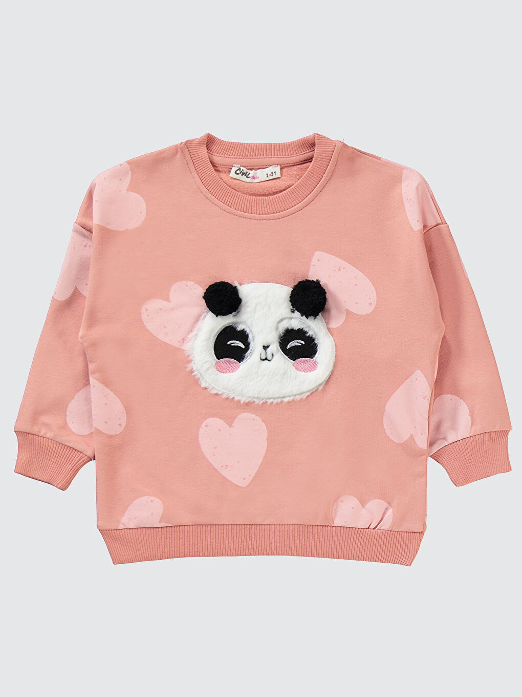 Kahverengi Kız Çocuk Eşofman Takımı 2-5 Yaş Açık Kiremit-2