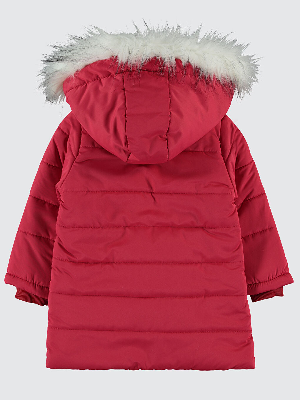 Kırmızı Kız Çocuk Kapüşonlu Mont 2 5 Yaş Narçiçeği-2