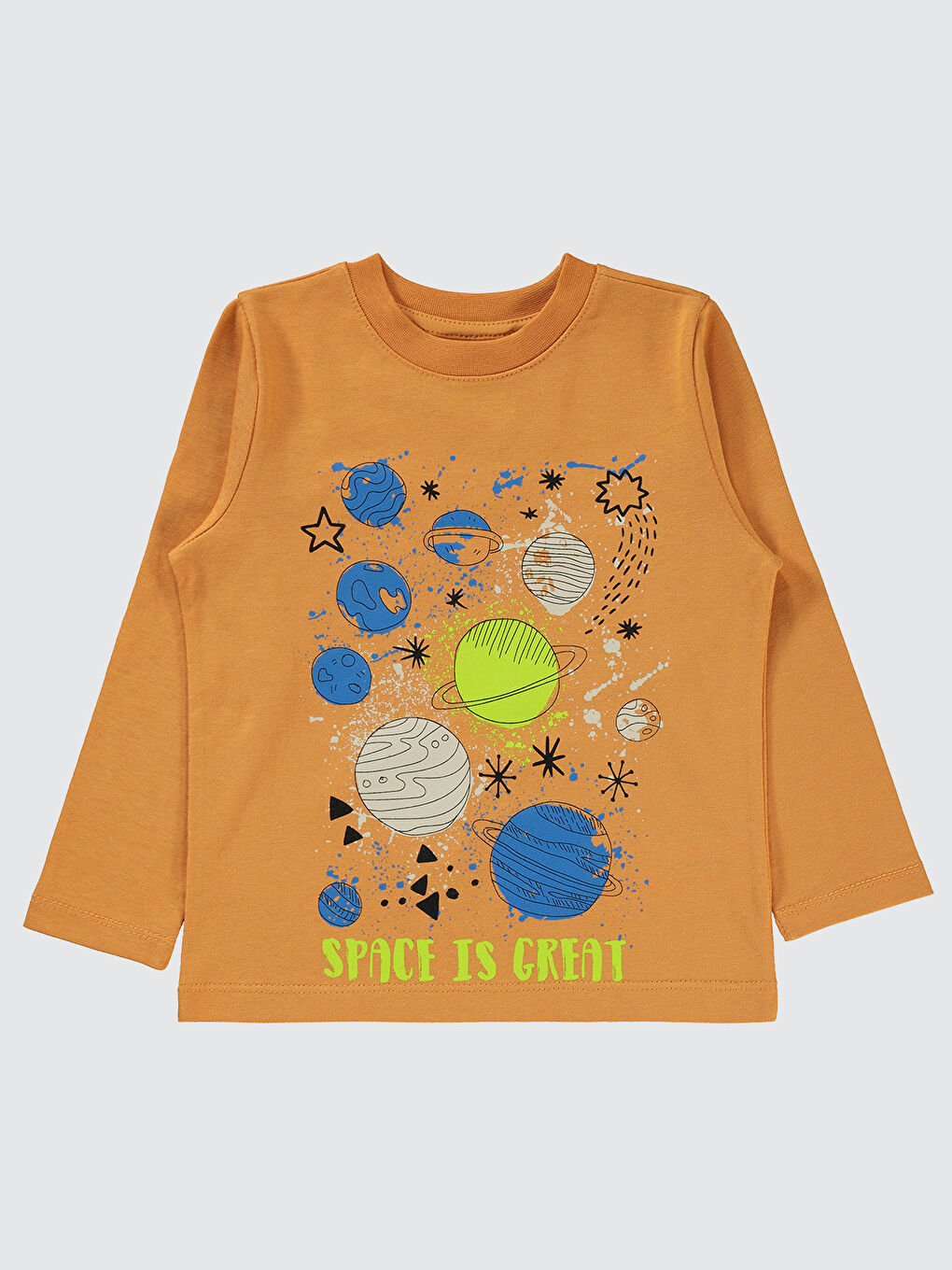 Erkek Çocuk Sweatshirt 2-5 Yaş Koyu Turuncu