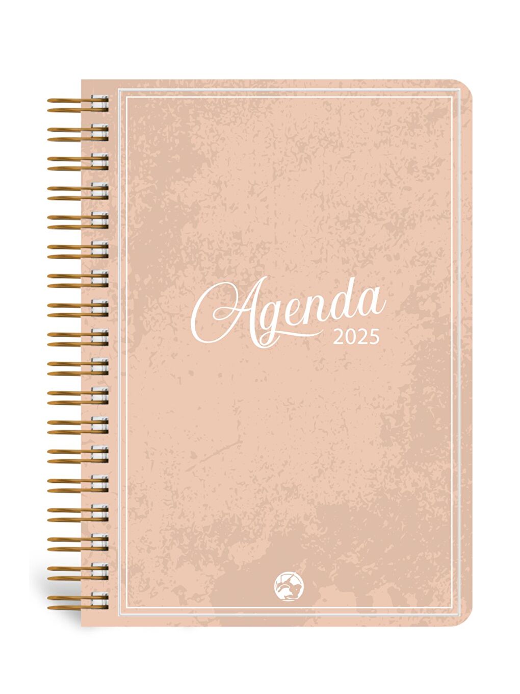 2025 Haftalık Ajanda Spiralli A5 Bej