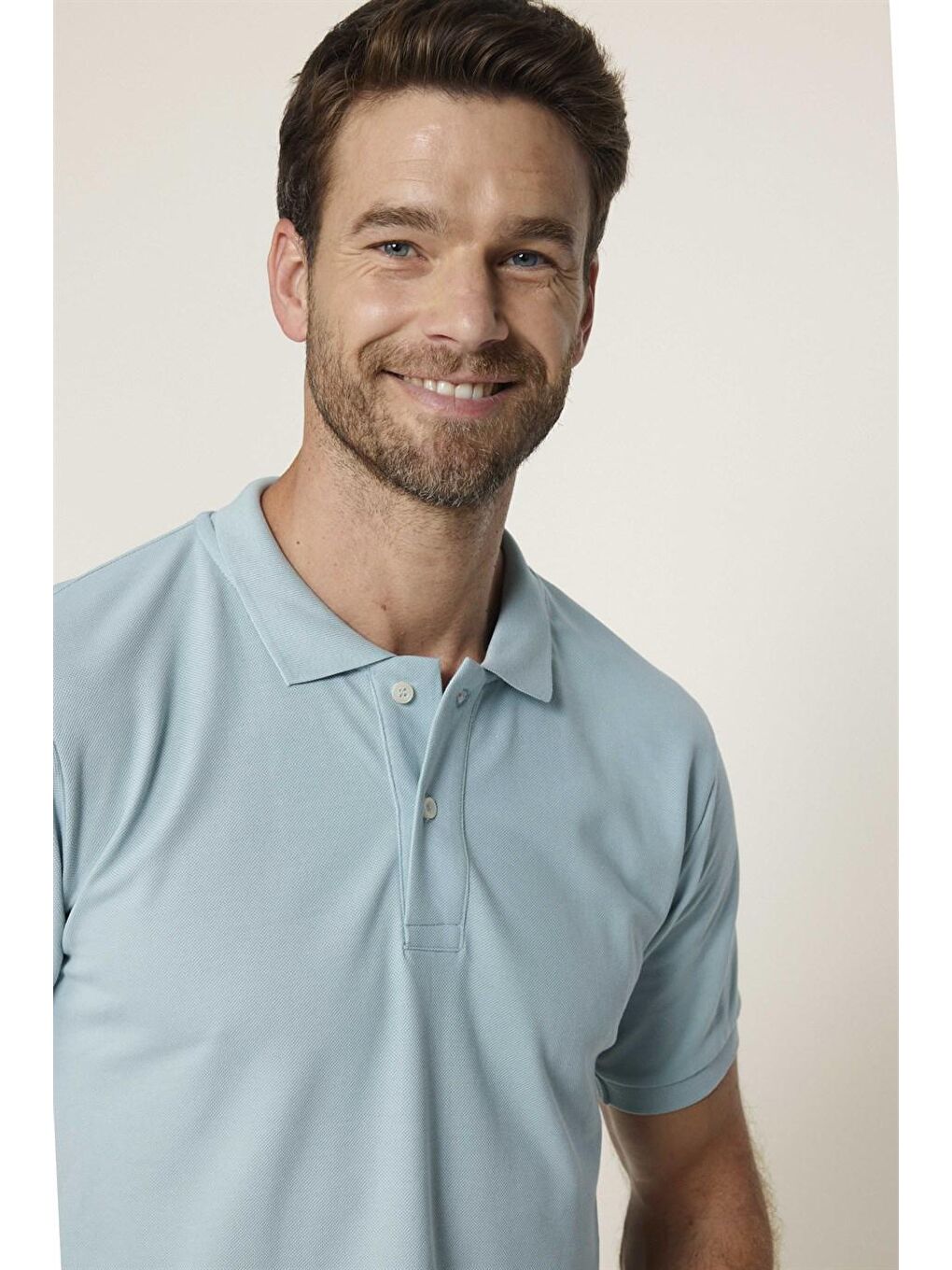 Yeşil Erkek Slim Fit Dar Kesim %100 Pamuk Düz Pike Mint Polo Yaka Tişört