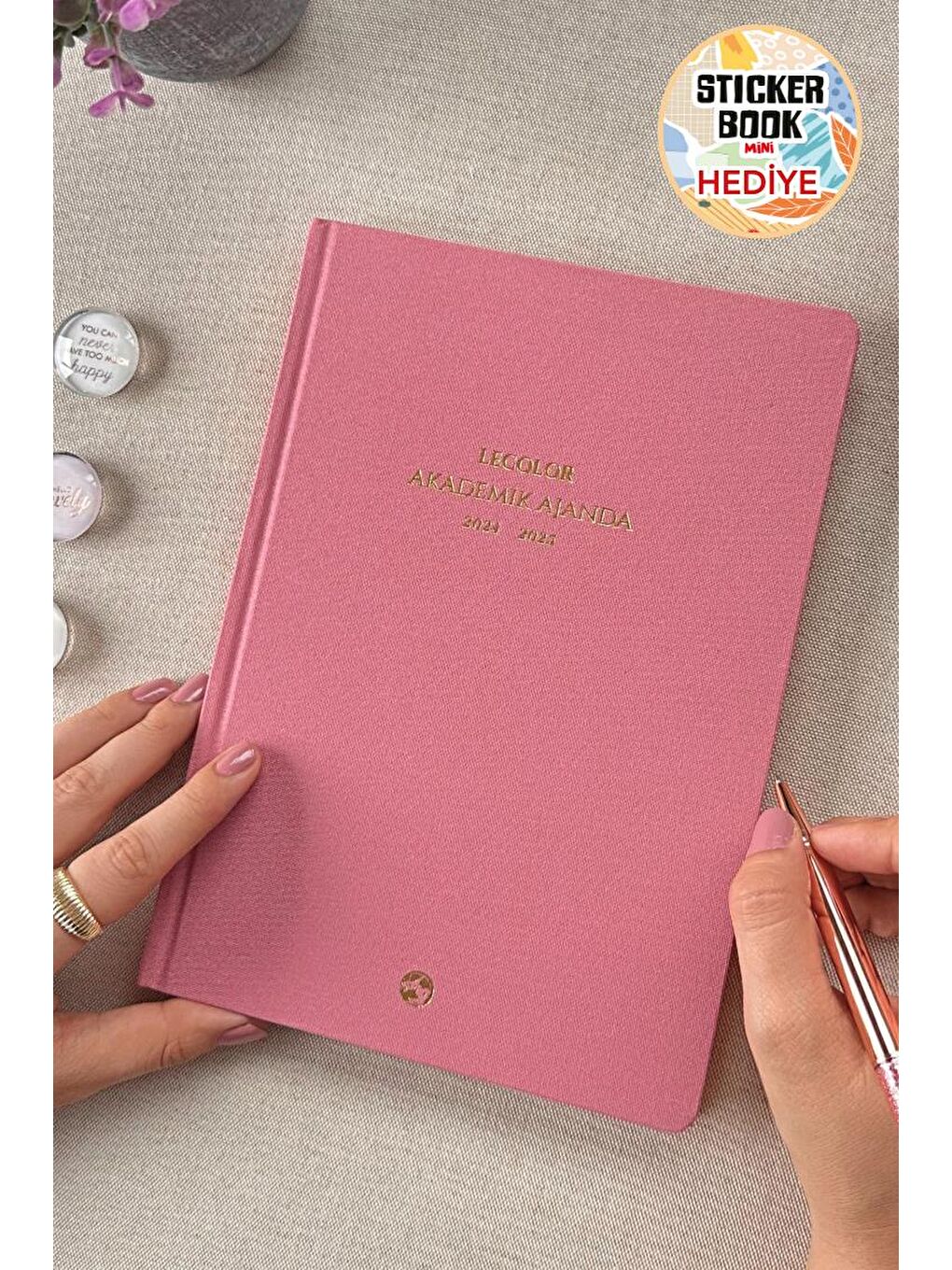 Keten Akademik Ajanda Limited Edition 17x24 Ciltli 24/25 Pembe