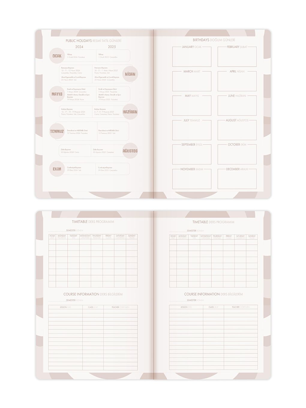 Keten Akademik Ajanda Limited Edition 17x24 Ciltli 24/25 Pembe-4