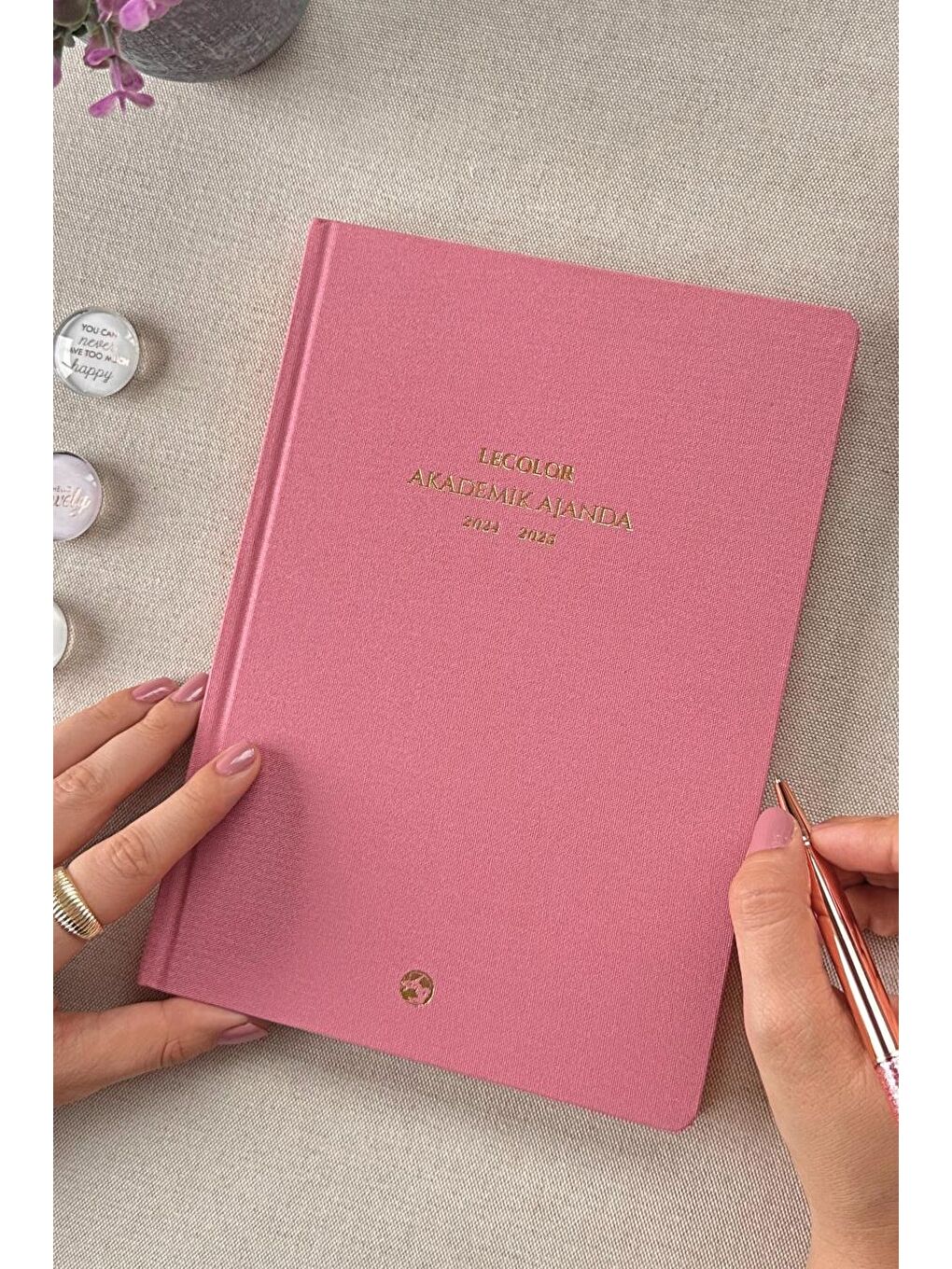 Keten Akademik Ajanda Limited Edition 17x24 Ciltli 24/25 Pembe-6