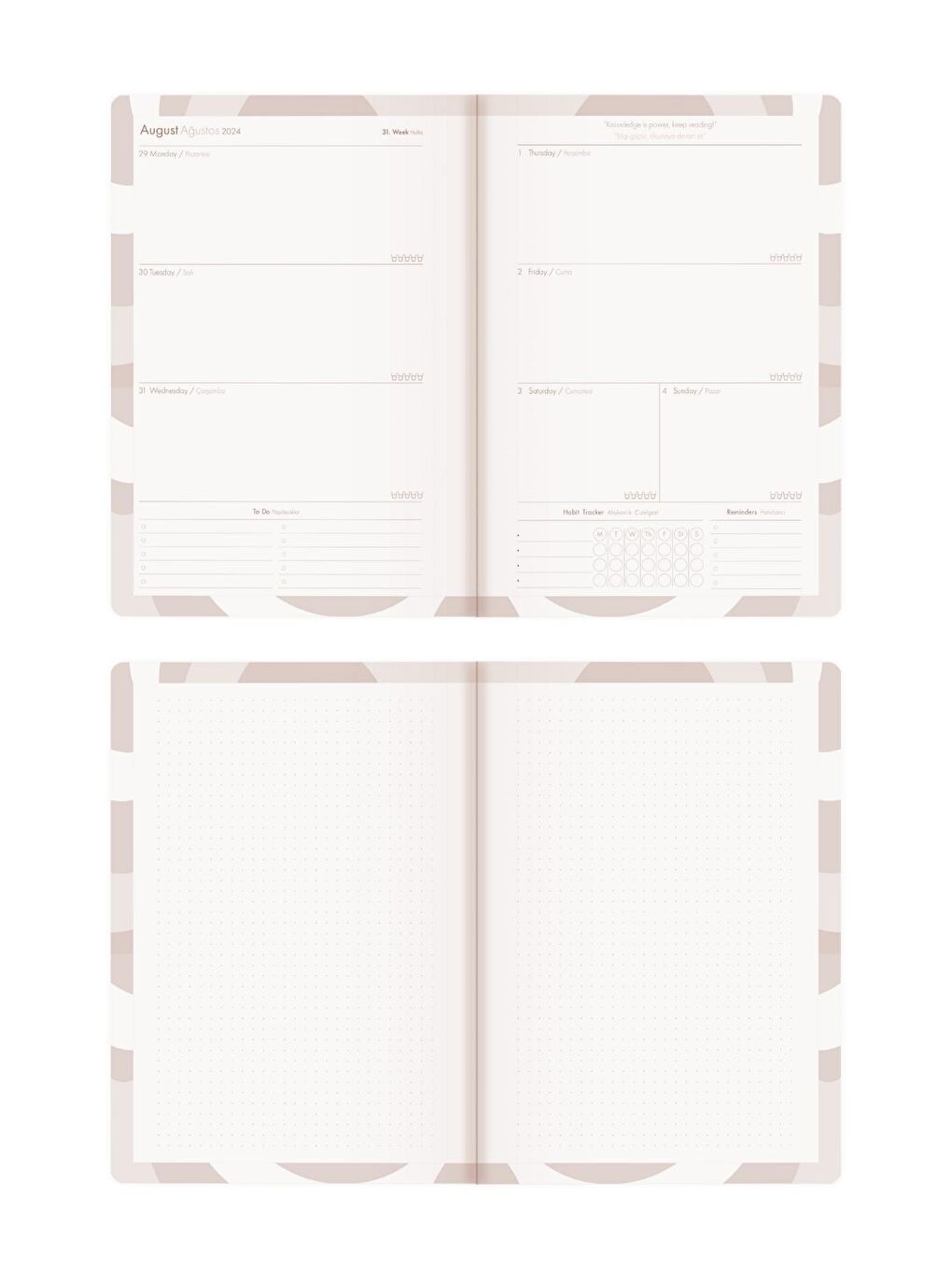 Keten Akademik Ajanda Limited Edition 17x24 Ciltli 24/25 Pembe-7