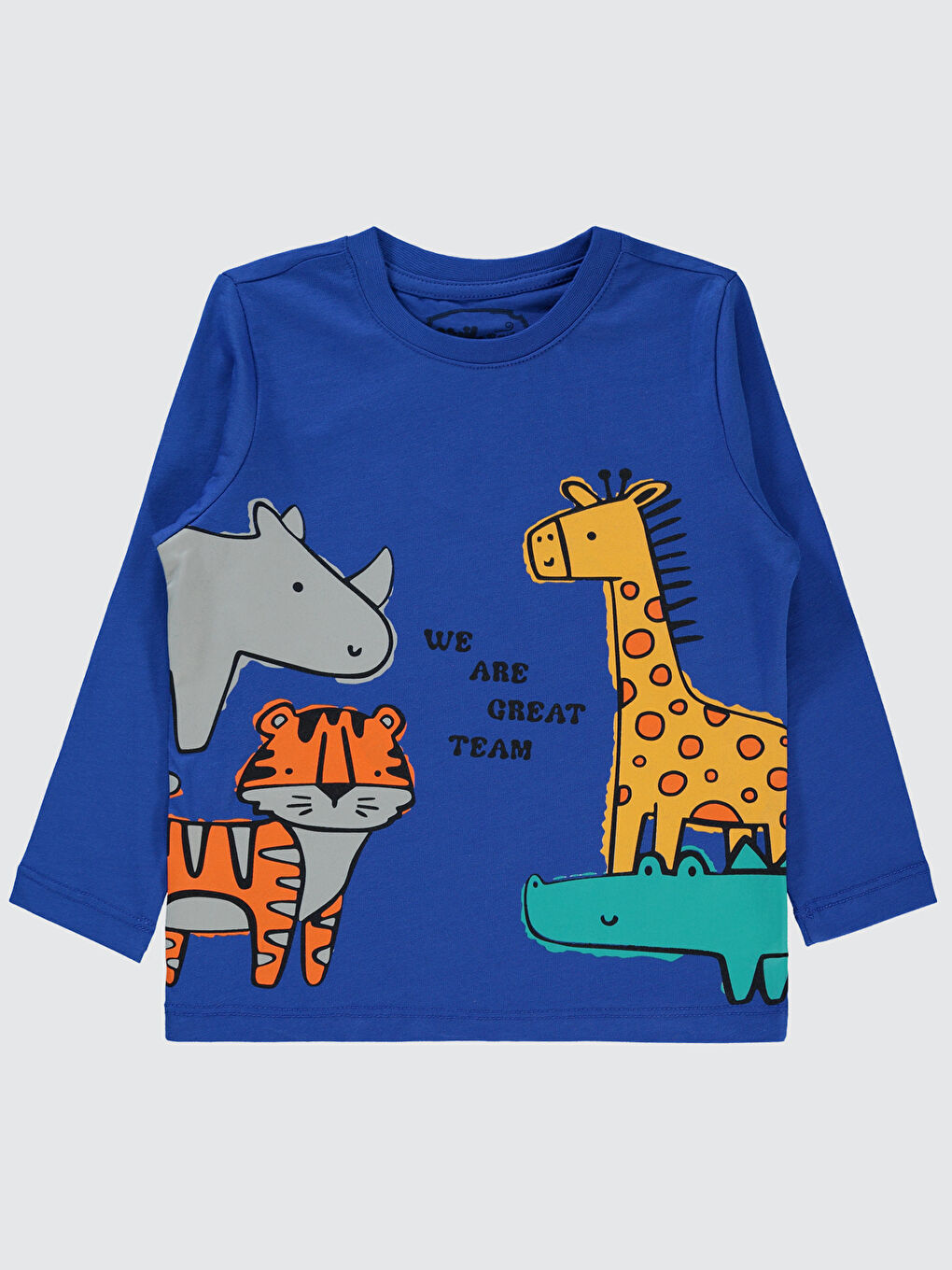 Boys Erkek Çocuk Sweatshirt 2-5 Yaş Saks Mavisi