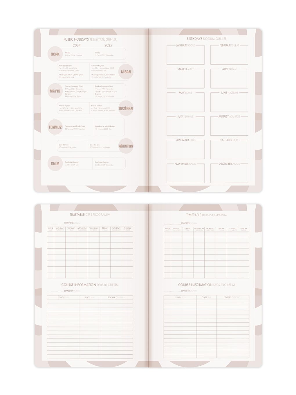 Keten Akademik Ajanda Limited Edition 17x24 Ciltli 24/25 Kırmızı-4