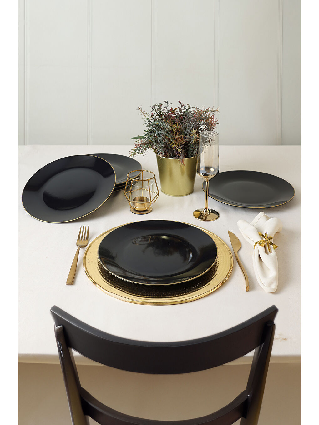 Siyah Gold Ege Servis Tabağı 26 Cm 6 Adet-5