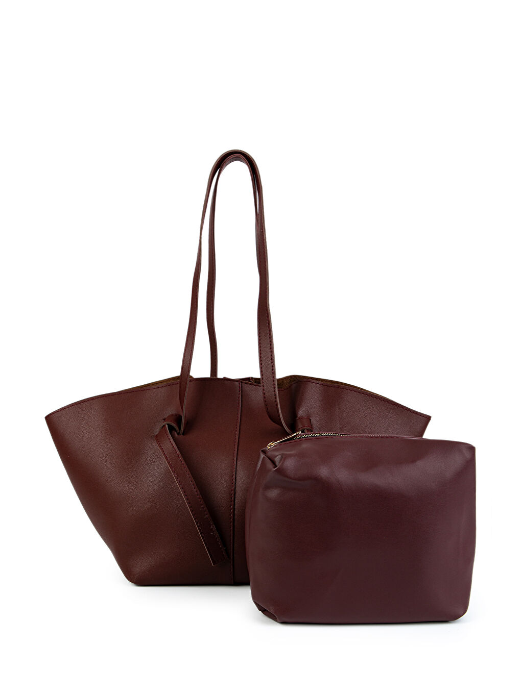 Suni Deri Kadın Kol Çanta Ladya Bordo-1