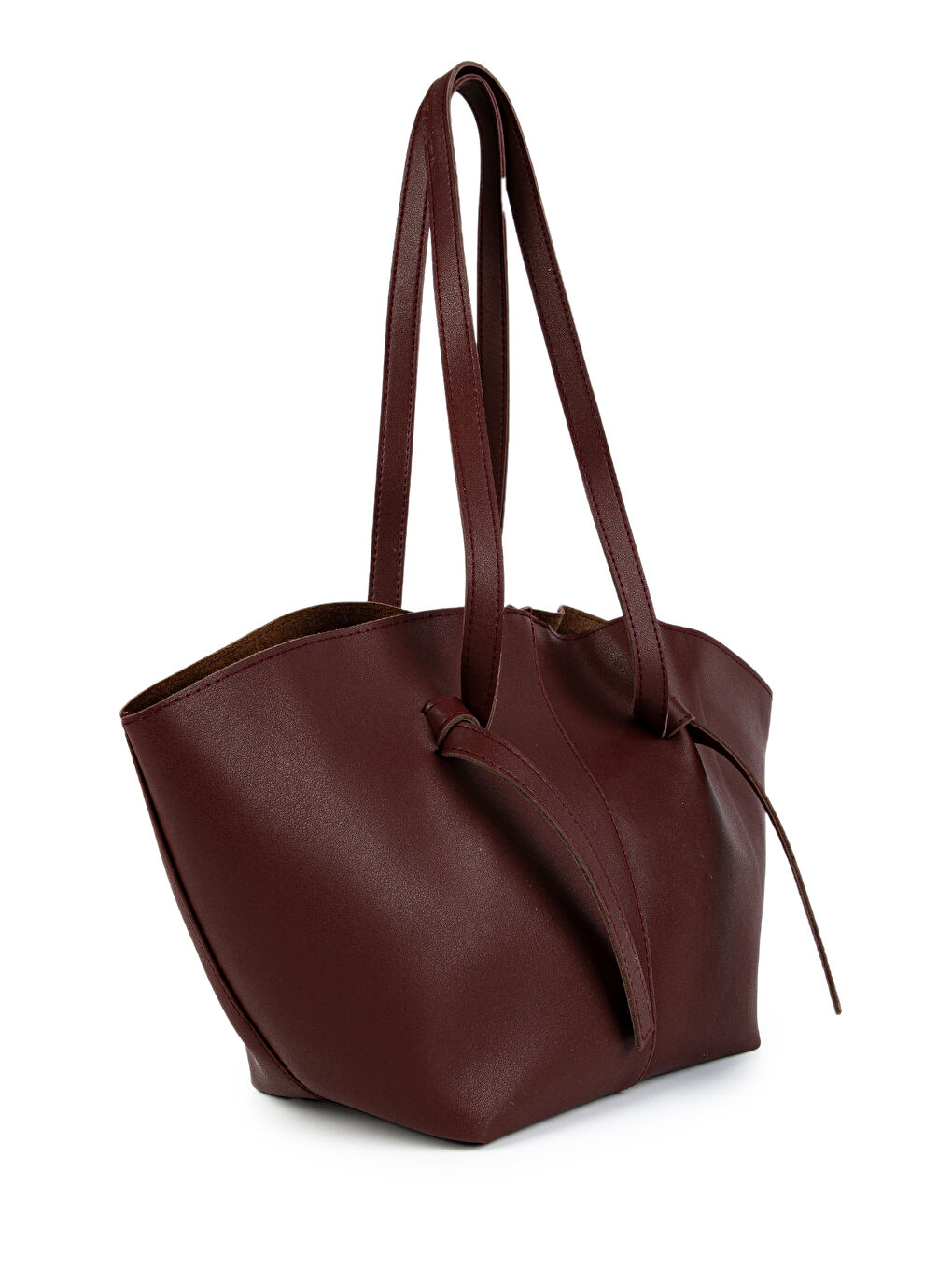 Suni Deri Kadın Kol Çanta Ladya Bordo-2