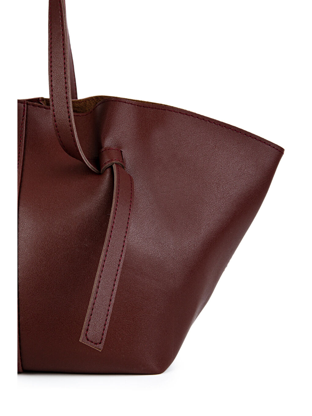 Suni Deri Kadın Kol Çanta Ladya Bordo-3