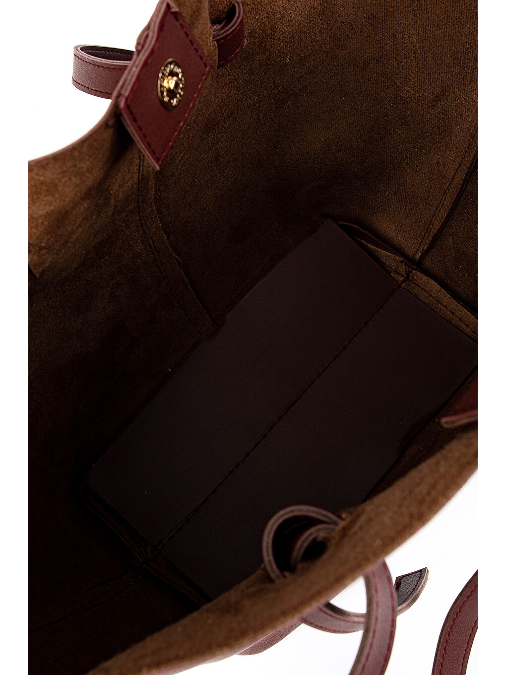 Suni Deri Kadın Kol Çanta Ladya Bordo-4