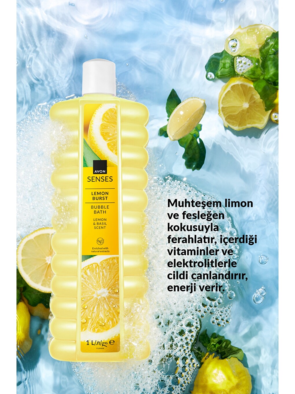 Senses Lemon Burst Limon Ve Reyhan Kokulu Banyo Köpüğü 1 Lt.-2