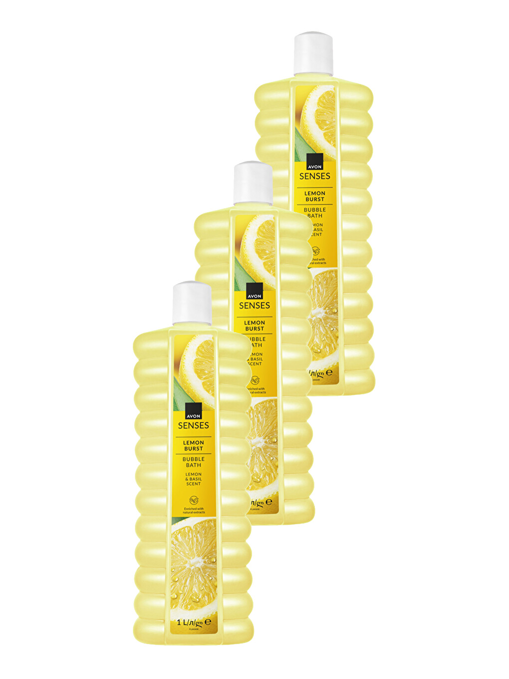 Senses Lemon Burst Limon Ve Reyhan Kokulu Banyo Köpüğü 1 Lt. Üçlü Paket