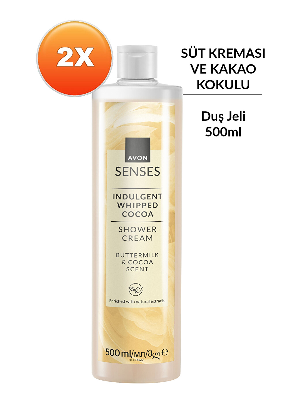 Senses Indulgent Buttermilk Ve Kakao Özü İçeren Duş Kremi 500 Ml. İkili Set-1