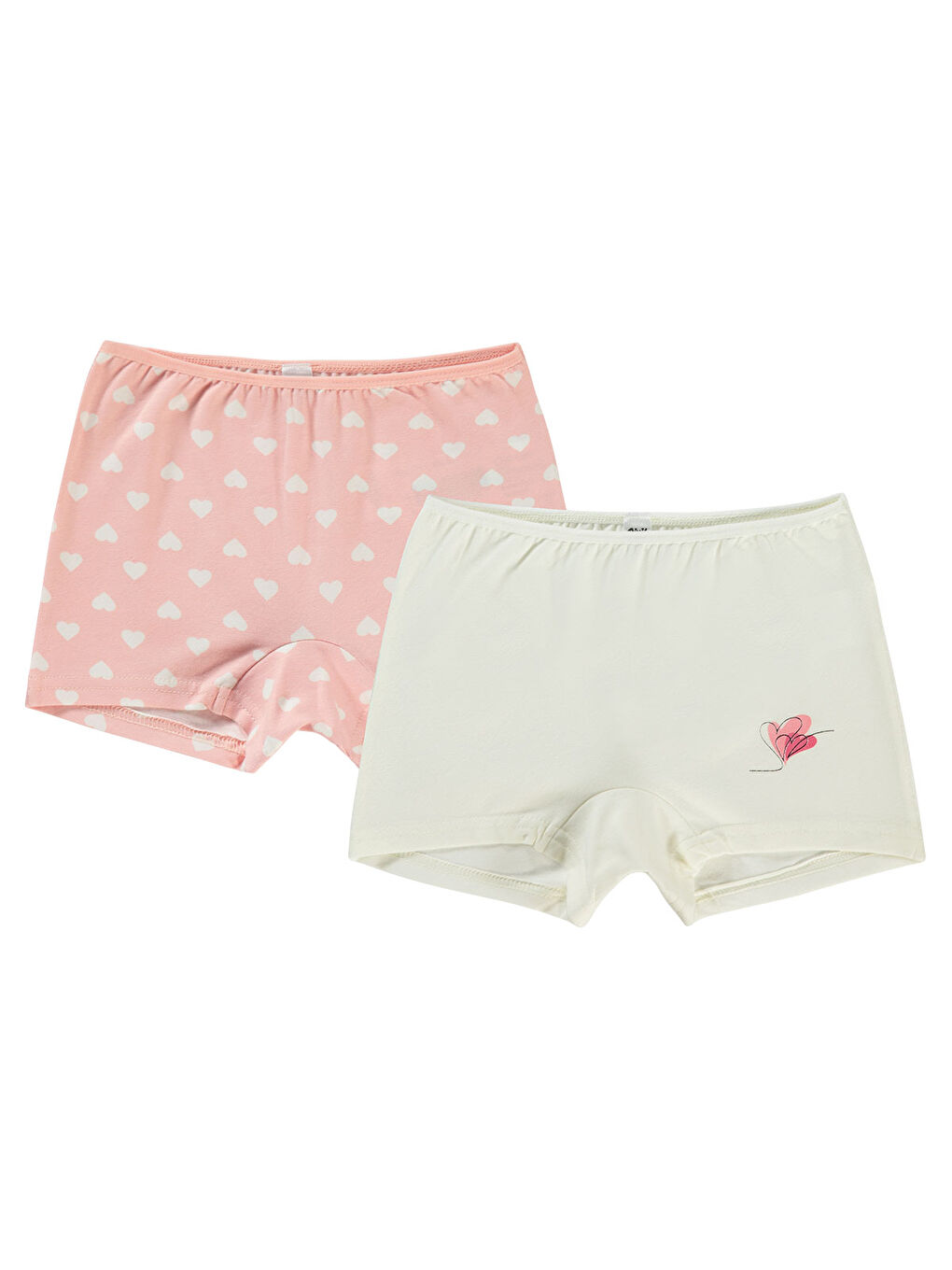 Girls Kız Çocuk 2'li Boxer Set 2-10 Yaş Ekru