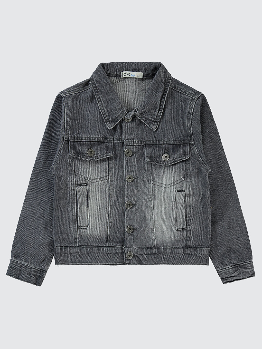 Gri Boys Erkek Çocuk Ceket 10-13 Yaş Füme