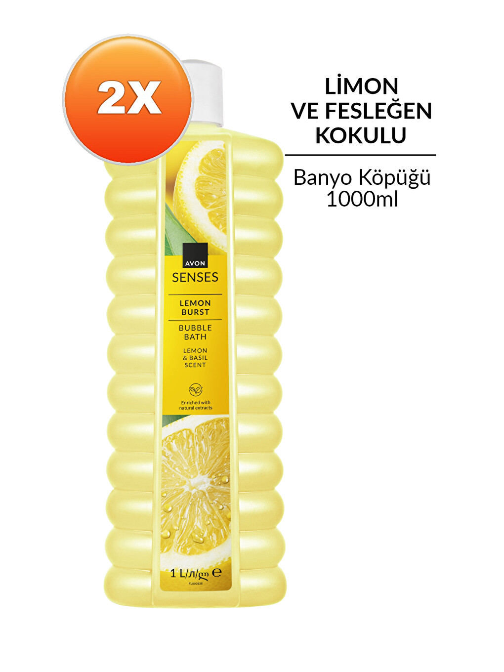 Senses Lemon Burst Limon Ve Reyhan Kokulu Banyo Köpüğü 1 Lt. İkili Paket-1