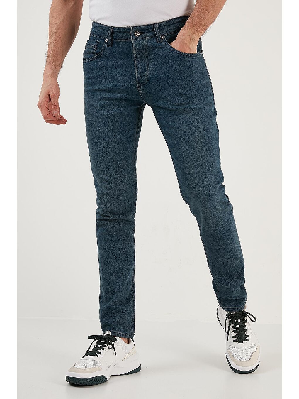 Buratti Mavi Pamuklu Normal Bel Düz Paça Regular Fit Jeans 6440302 - 3