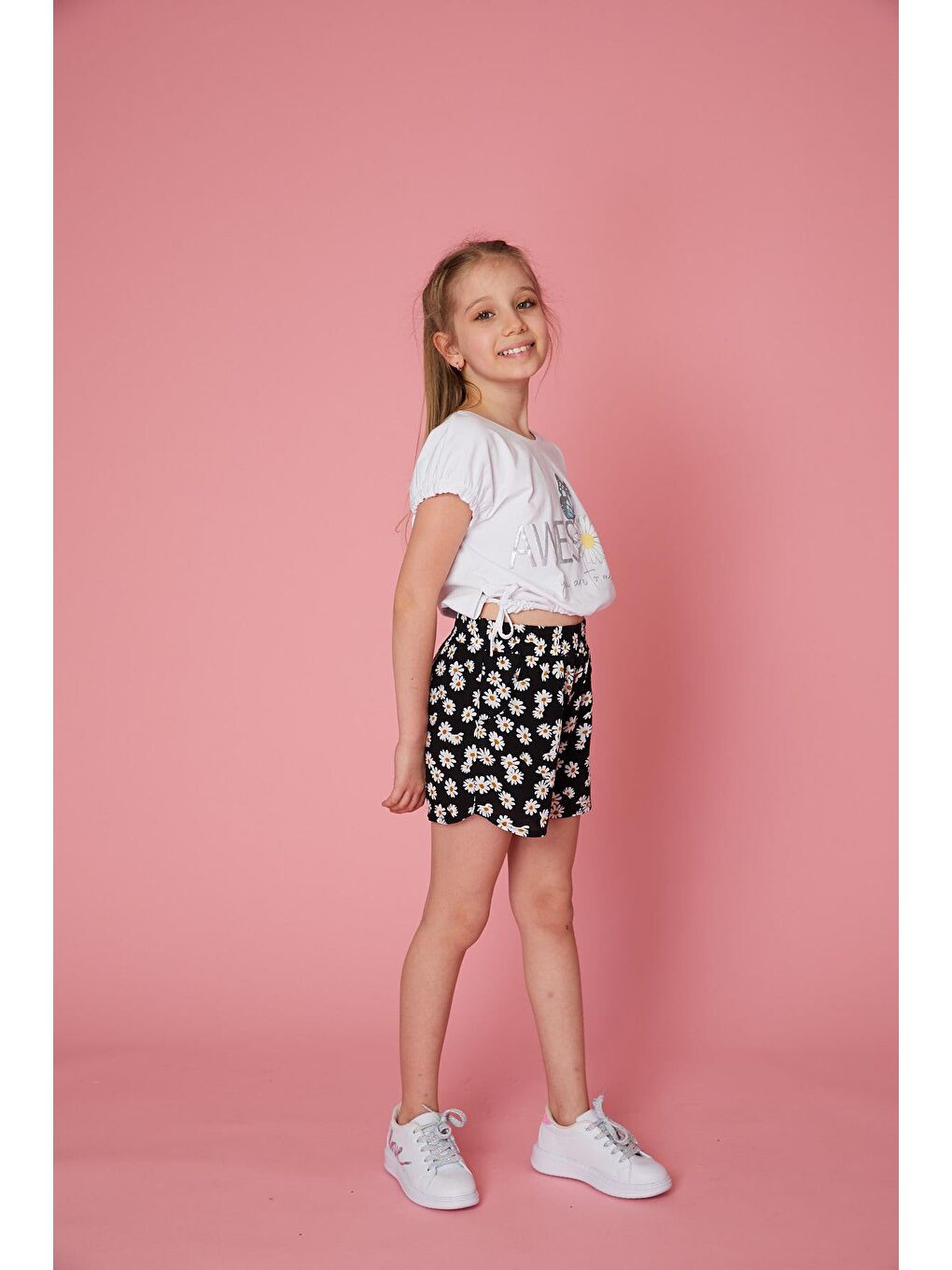 Beyaz Kız Çocuk Tişört-1