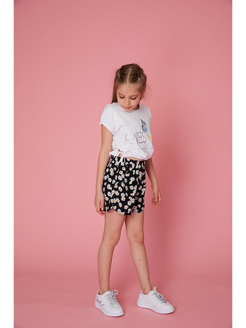 Beyaz Kız Çocuk Tişört-2