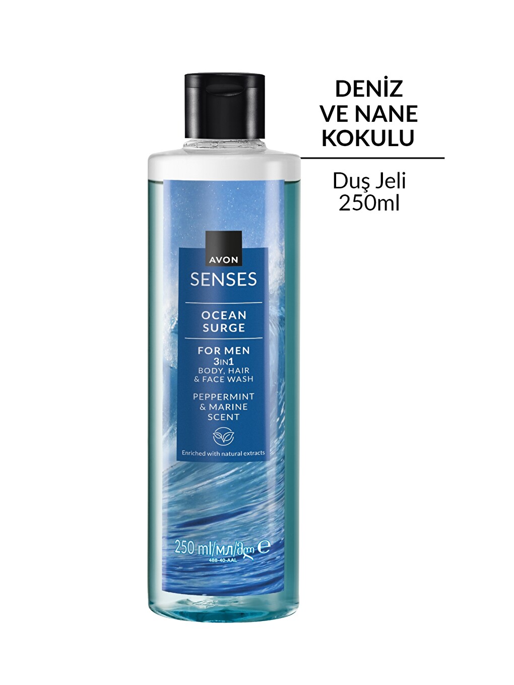 Senses Ocean Surge Nane Ve Deniz Kokulu Saç Ve Vücut İçin Erkek Duş Jeli 250 Ml.-1