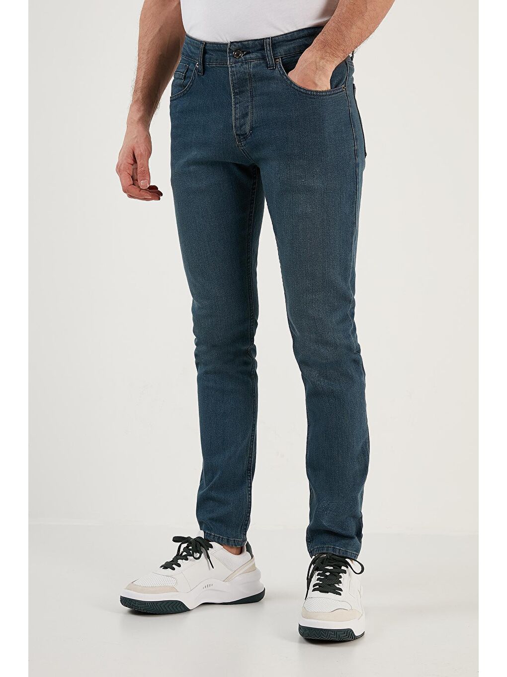 Buratti Mavi Pamuklu Normal Bel Düz Paça Regular Fit Jeans 6440302 - 4