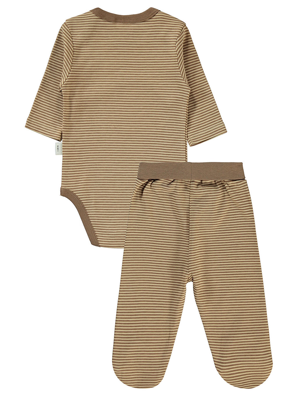 Kahverengi The Flıntstones Erkek Bebek Takım 1-6 Ay Sütlü Kahve-1