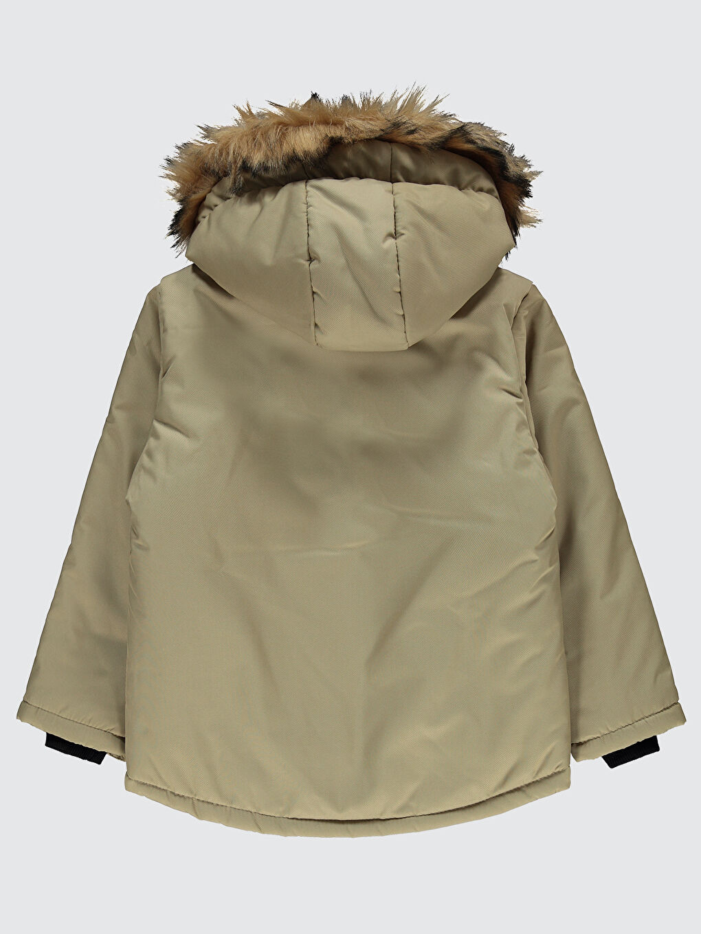 Erkek Çocuk Kapüşonlu Mont 10 13 Yaş Bej-1