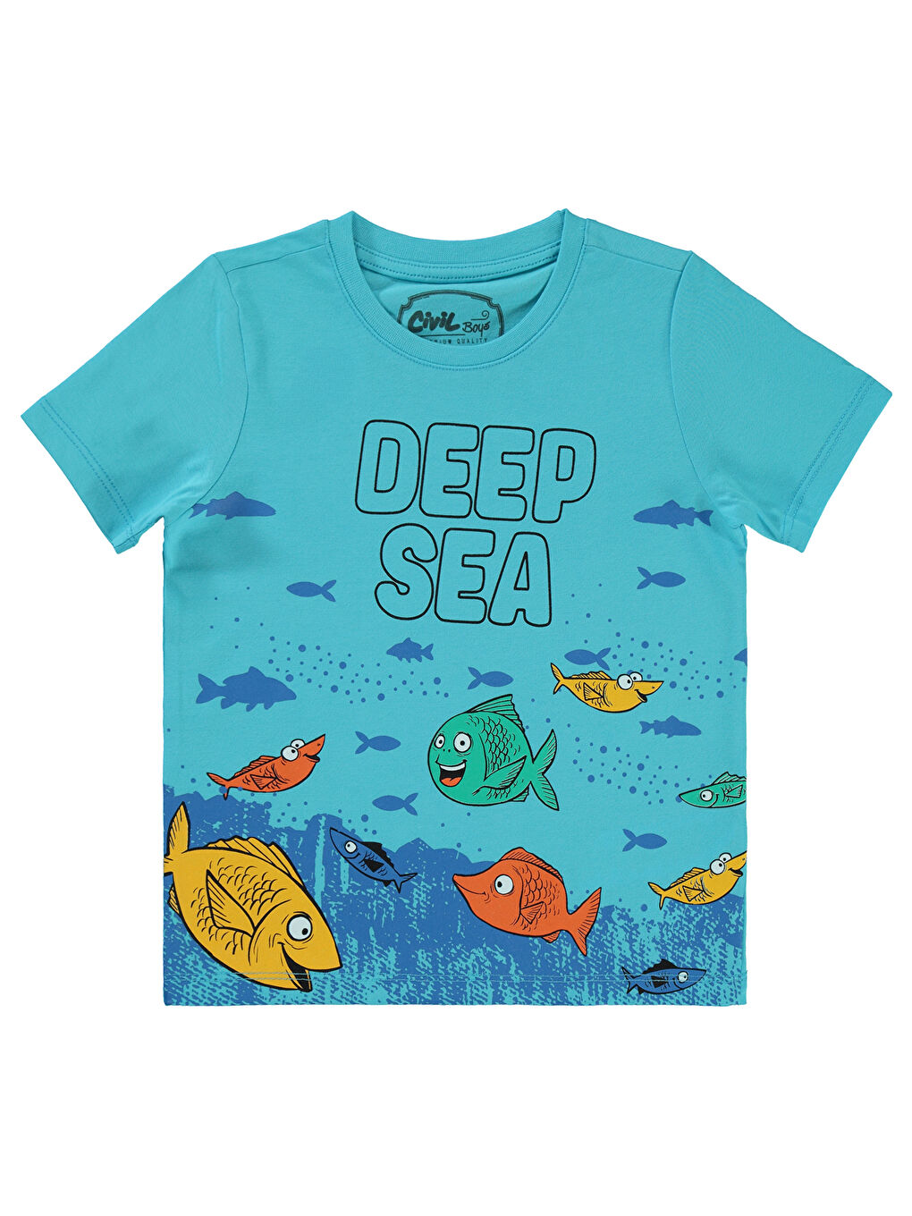 Boys Erkek Çocuk Tişört 2-5 Yaş Turkuaz