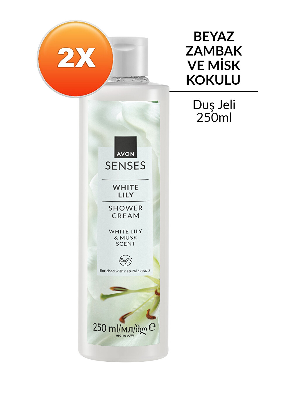Senses White Lily Beyaz Zambak Kokulu Duş Jeli 250 Ml. İkili Set-1
