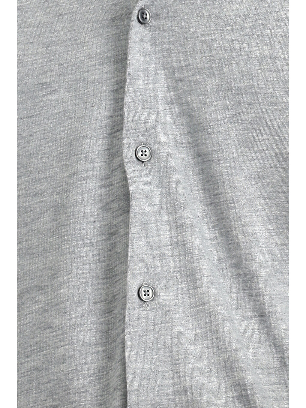Gri Uzun Kol Regular Fit Düz Örme Gömlek-4