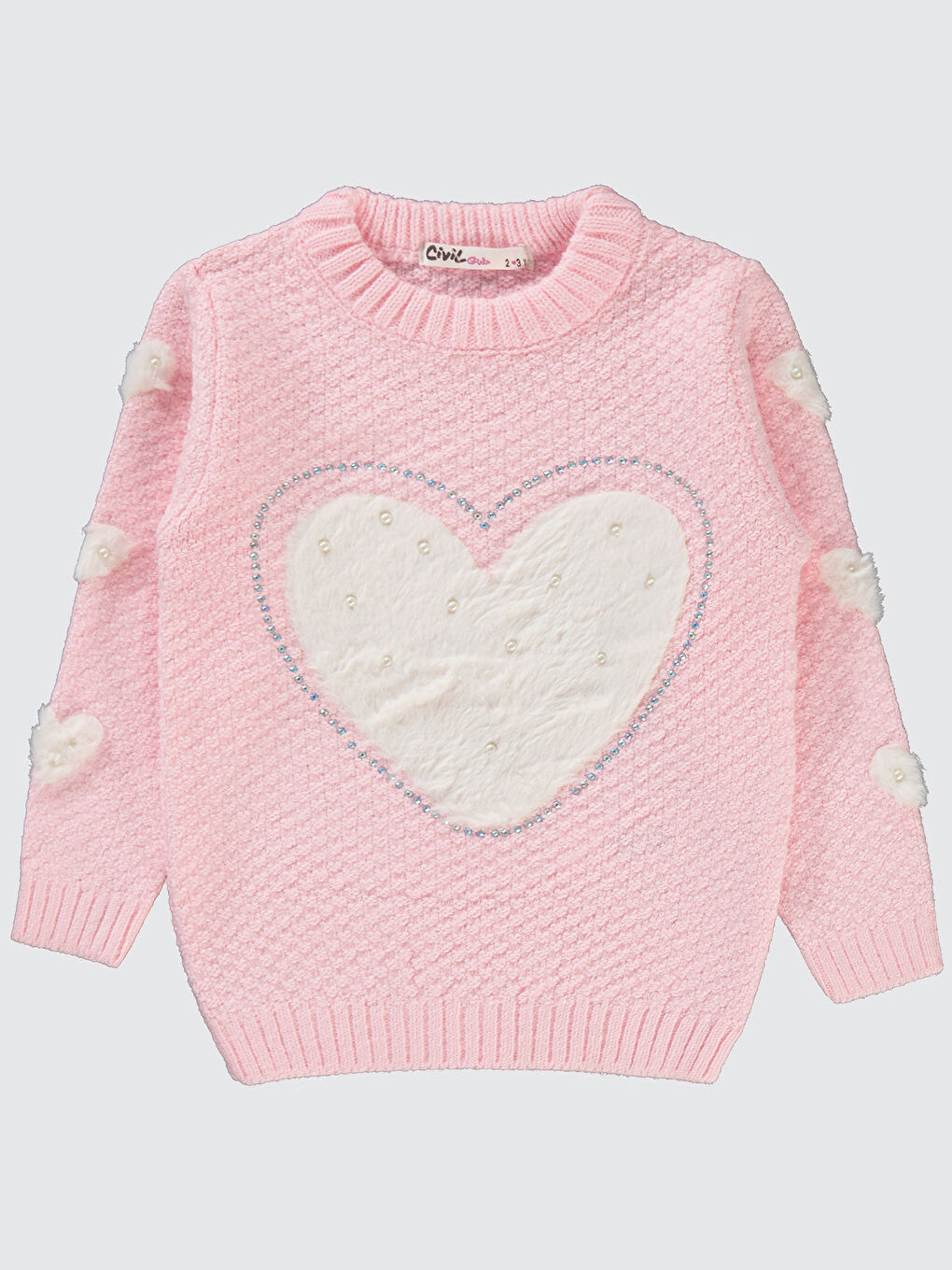 Kız Çocuk Kazak 2-5 Yaş Pembe