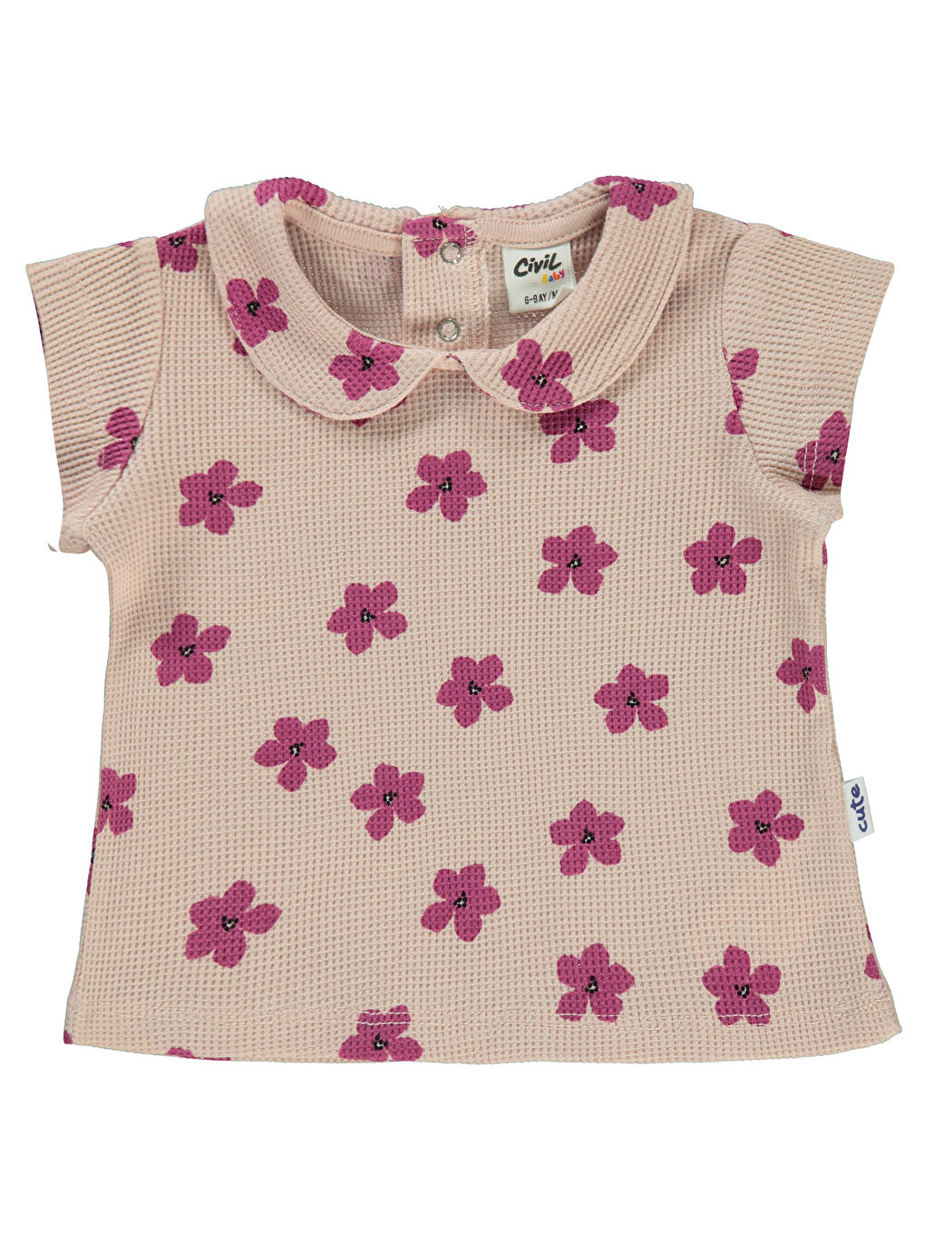 Pembe Baby Kız Bebek Tişört 6-18 Ay Pudra