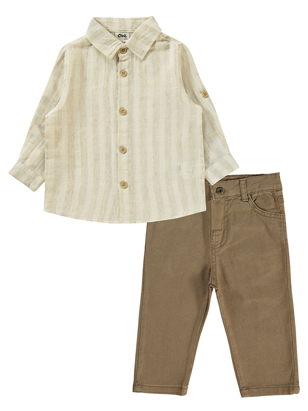 Kahverengi Baby Erkek Bebek Takım 6-18 Ay Sütlükahve