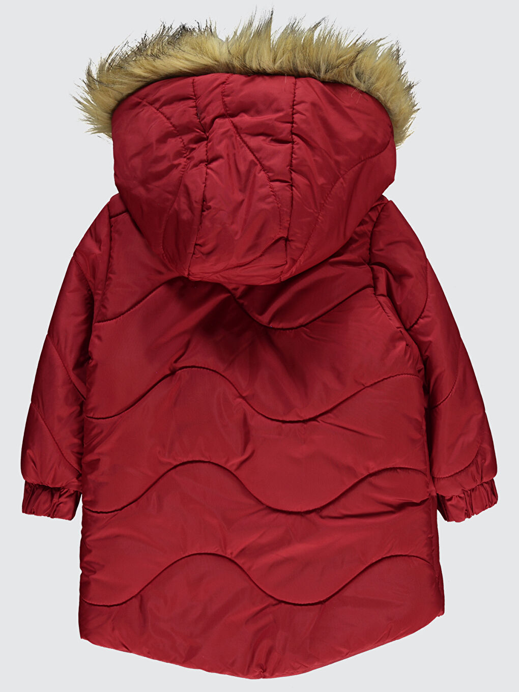 Kırmızı Kız Çocuk Kapüşonlu Mont 2 5 Yaş Narçiçeği-2