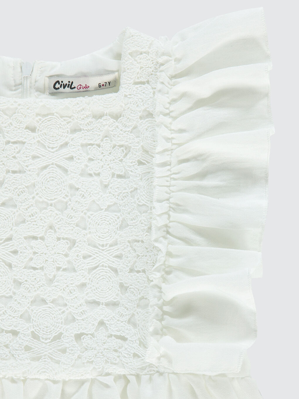 Girls Kız Çocuk Elbise 6-9 Yaş Ekru-2