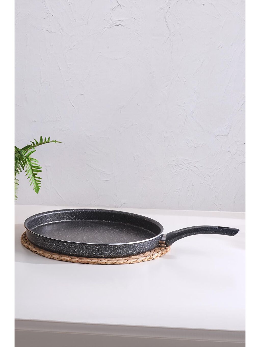 Siyah Krep Tava 26 Cm Granit Pankek Pizza Tavası