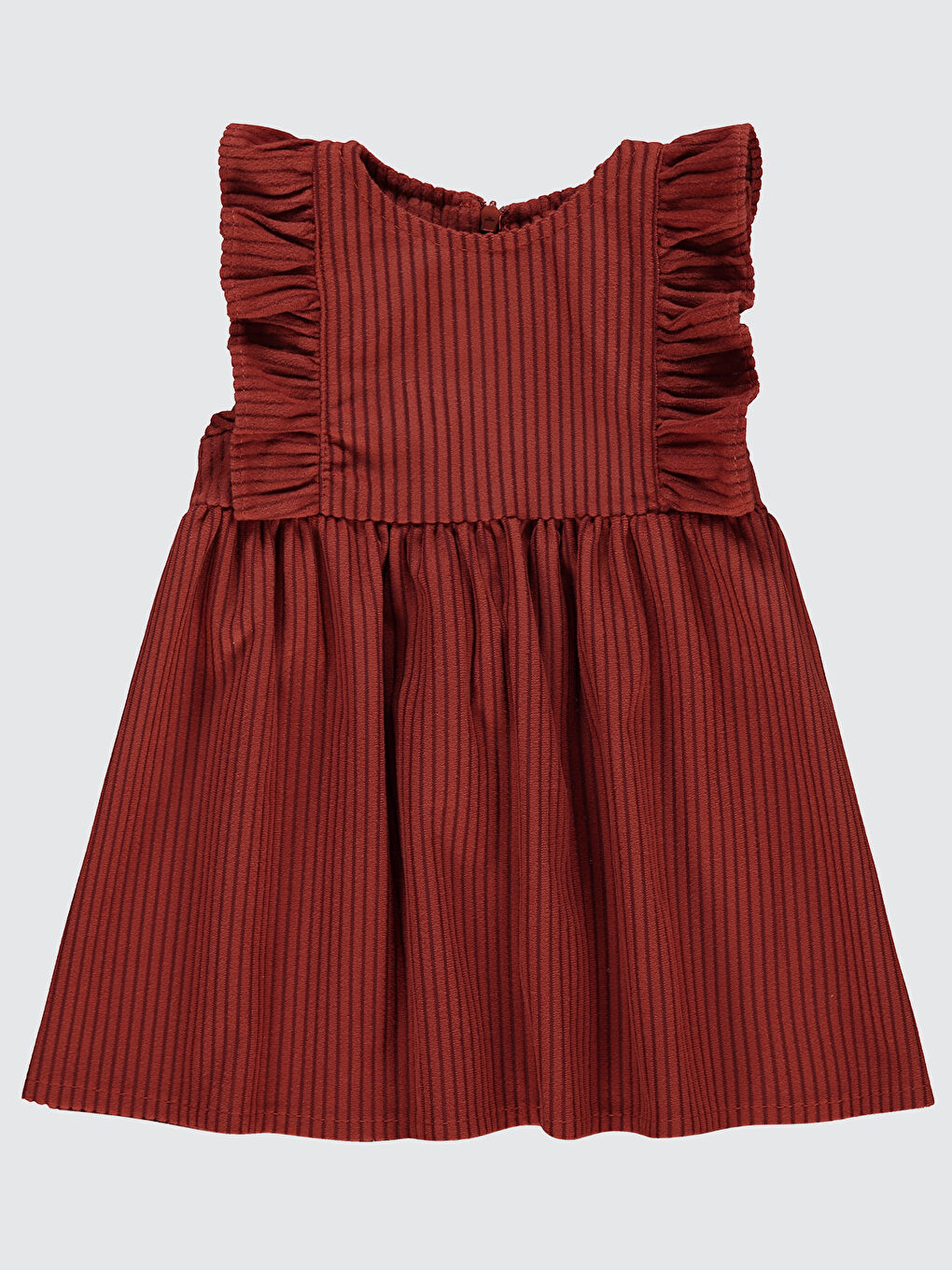 Kahverengi Kız Bebek Elbise 6-18 Ay Taba