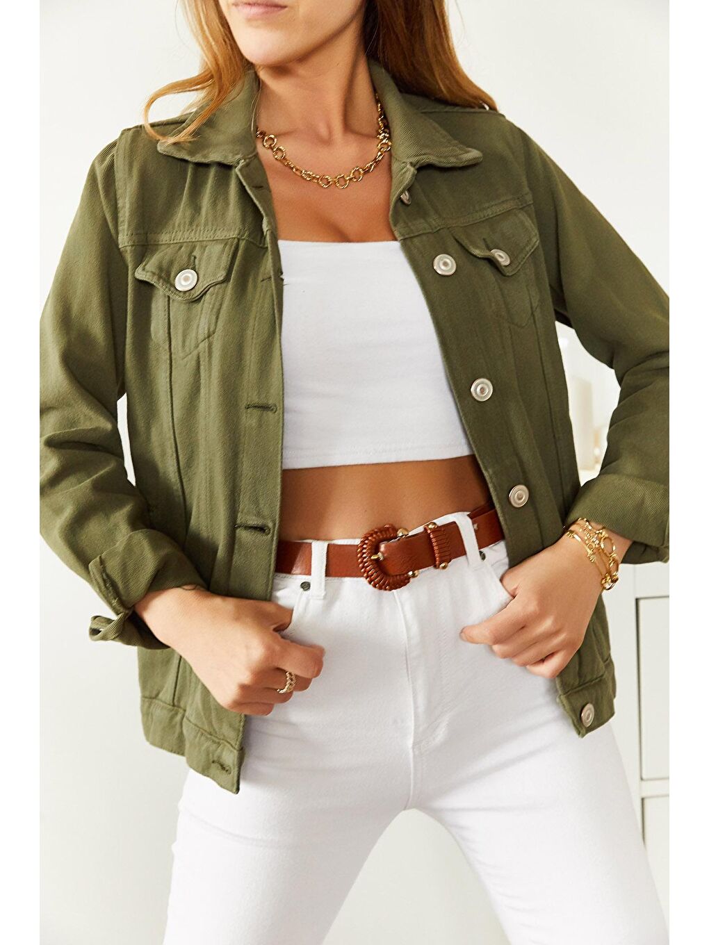 Haki Jean Ceket 8YXK4-30628-09