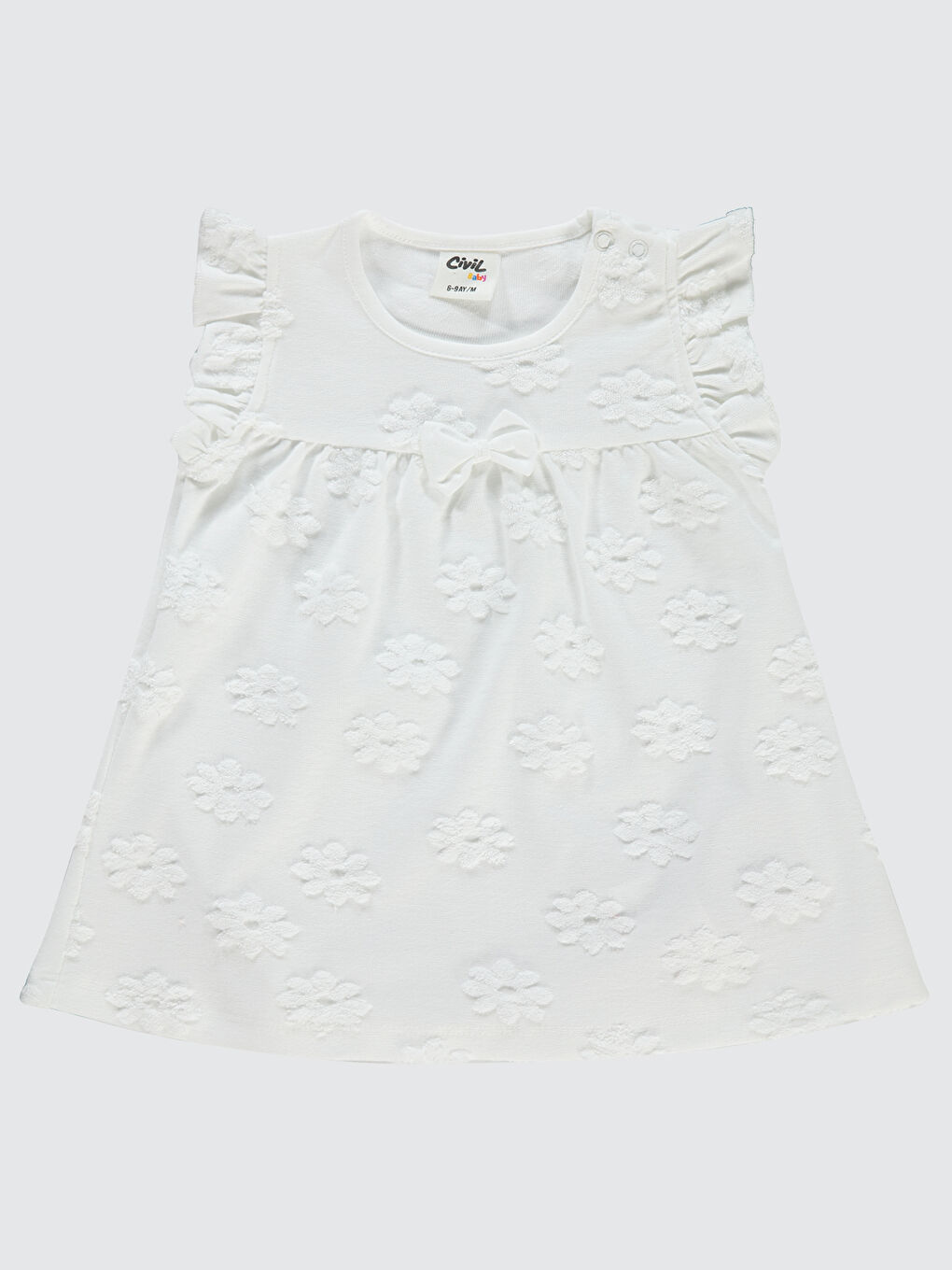 Baby Kız Bebek Elbise 6-18 Ay Ekru