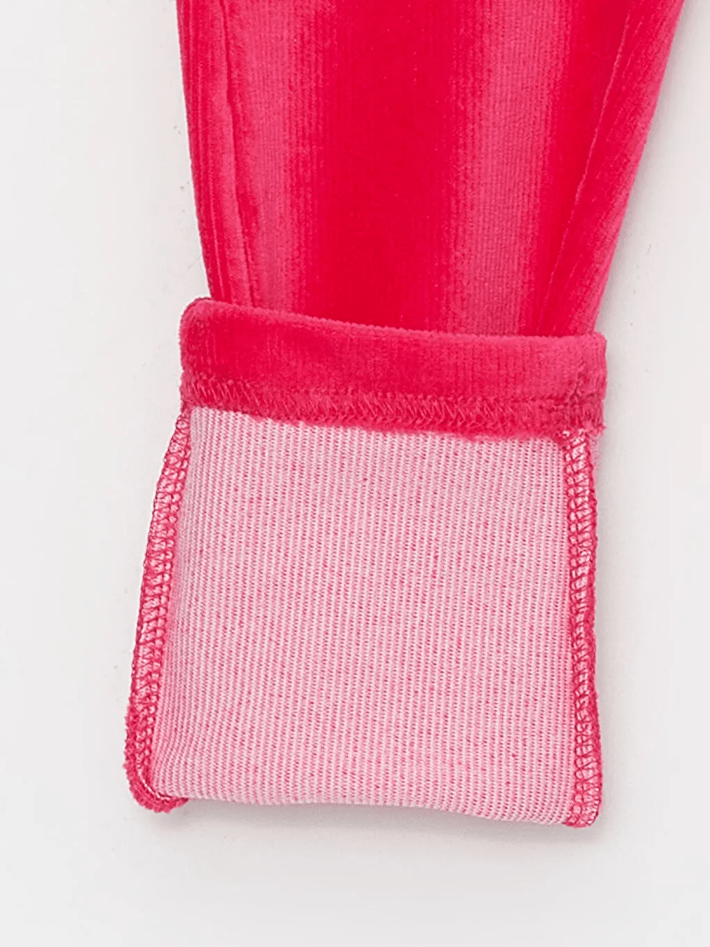 Fuşya Beli Lastikli Basic Kadife Kız Çocuk Pantolon-2