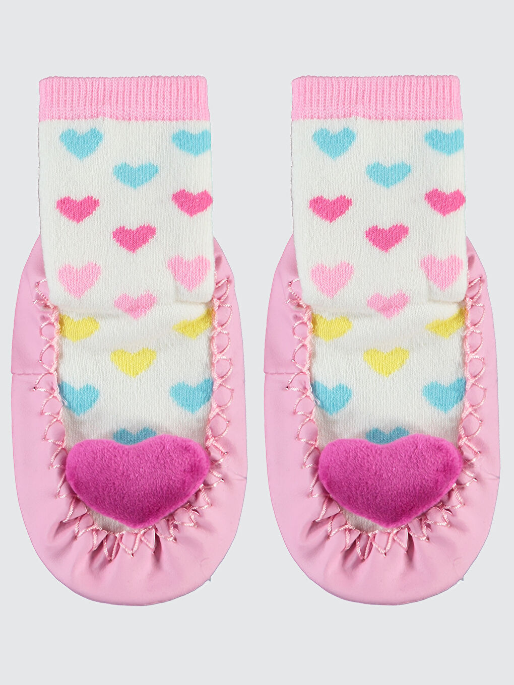 Kız Çocuk Çarık Çorap 20-24 Numara Pembe