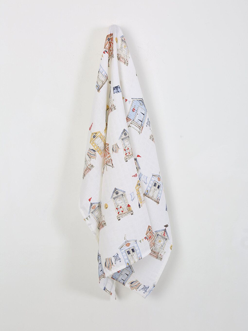 Luggi Baby Mavi Baskılı Pamuklu Müslin Bebek Battaniyesi 80x100 Cm