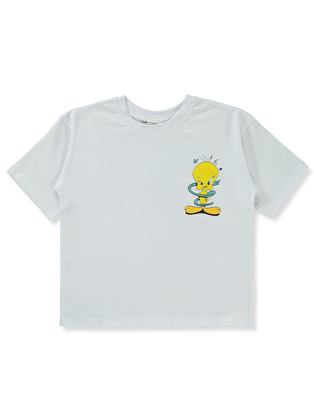 Tweety Kız Çocuk Tişört 10-13 Yaş Beyaz