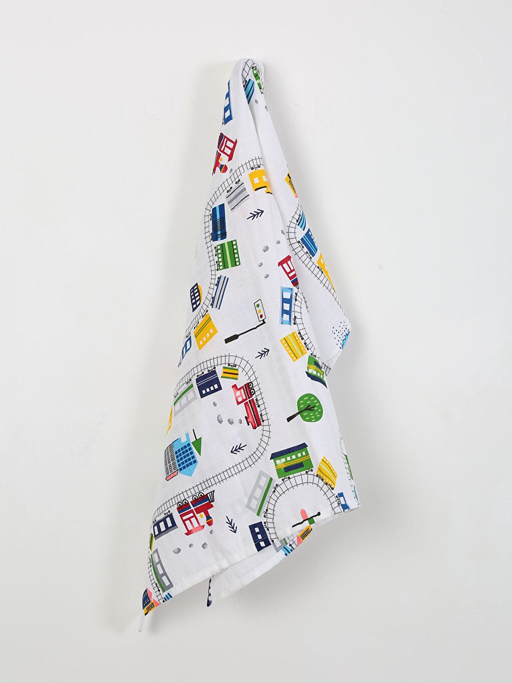 Luggi Baby Kirmizi Baskılı Pamuklu Müslin Bebek Battaniyesi 80x100 Cm